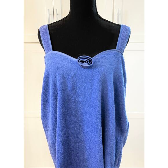 NWT Delicates Spa Terry Towel Wrap JCPenney Vintage 40x29 Bath Cotton Purple - Picture 2 of 10